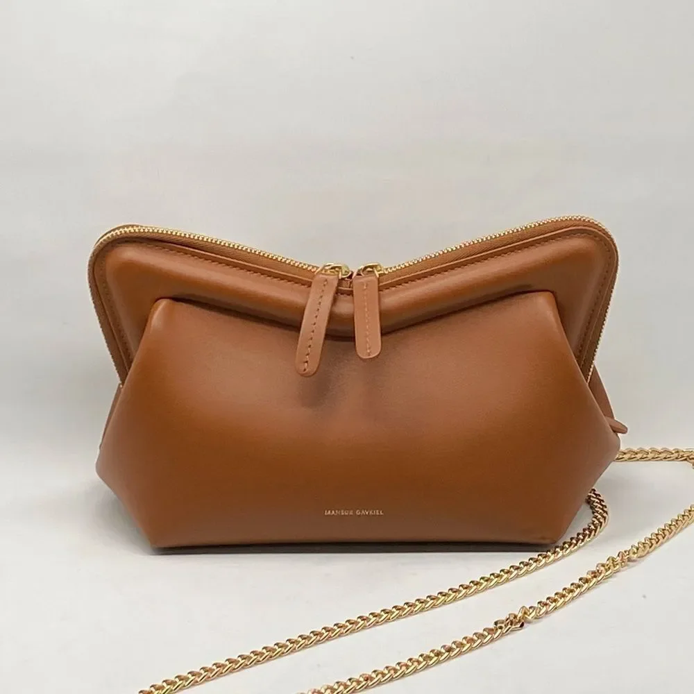 Mansur Gavriel Mini M Frame Leather Crossbody Bag